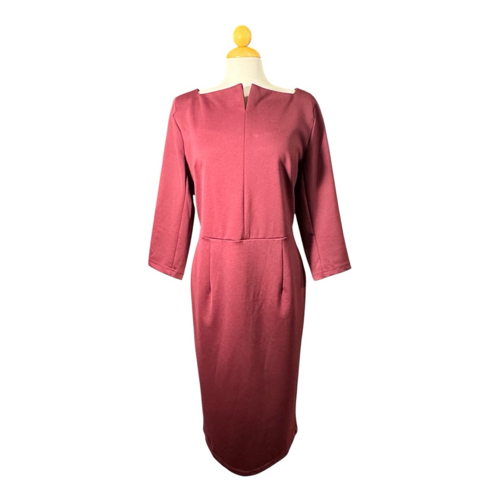 NWT Women's Burgundy Sheath Dress - Classic Work to Event
